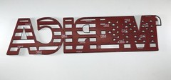 Stainless Steel “MERICA” Emblem Adhesive Decal for Cars & Trucks (Brushed)