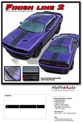 Challenger 2015-19 Center Rallye Racing Stripes Hood REDLINE Decal Vinyl Graphic