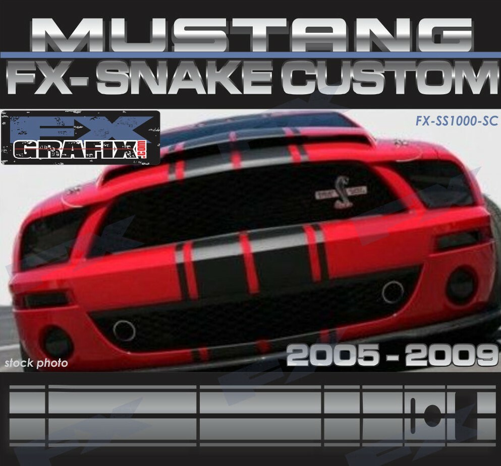 2005 – 2009 Ford Mustang 21″ Snake Custom Super Style Stripes Dealer Quality