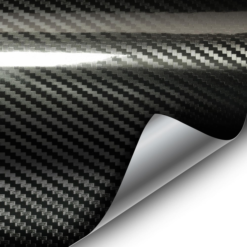 Carbon Vinyl Wrap 12ft x 5ft High Gloss Black Epoxy Automotive VVIVID Film Easy
