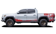 Lower splash & bed skull graphics stickers decal compatible with Toyota Tacoma