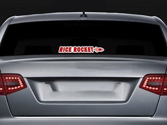 Rice Rocket Sticker JDM Bumper Decal Funny Window Race Drift Fits Honda, Nissan