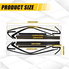 1-10Set Chrome Delete Blackout Window Trim for Jeep Grand Cherokee 11-21 Glossy