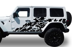 Vinyl Decal for Jeep Wrangler JL JK Splash Design Graphic Sticker Distorted wrap