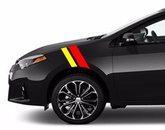 NEW Fender Hash Bar Marks vinyl Sport Racing Stripes 2″&3″ (Fits Toyota COROLLA)