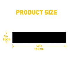 Universal Windshield Banner Matte Gloss Black/White Sun Strip 8″/10″/12″ X 60″