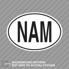 NAM Namibia Country Code Oval Sticker Decal Vinyl Namibian euro
