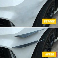 4/8Pcs Bumper Splitter Car Fin Canard Valence Diffuser Spoiler Lip Glossy Black