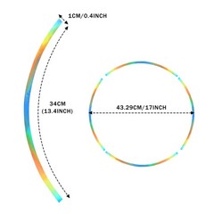 TOMALL 18pcs Lengthen 16″-19″ Reflective Wheel Rim Stripe Decal for Gradient