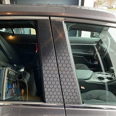 Carbon Fiber Vinyl Wrap Honeycomb Hex Black Air Release Car Auto Decal Sticker