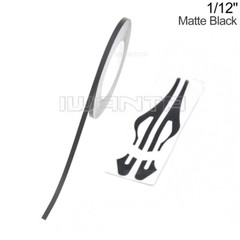 1/12″ 2mm Dark Grey & Matte Black Pinstriping Pin Stripe DIY Vinyl Decal Sticker
