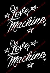 x2 “Love Machine” Cheech & Chong Up In Smoke, Chevrolet Impala 1/4 window decal