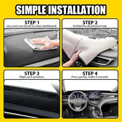 Anti-slip Black Dashboard Pad Dash Cover Mat Pad Fit For 18-24 Toyota Camry 1-5X