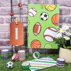 Whaline 12 Rolls Sports Theme Washi Tape Sport Balls Multicolor