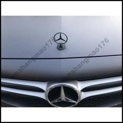 For Gloss Black Front Hood Ornament Star Mounted Emblem C E S AMG