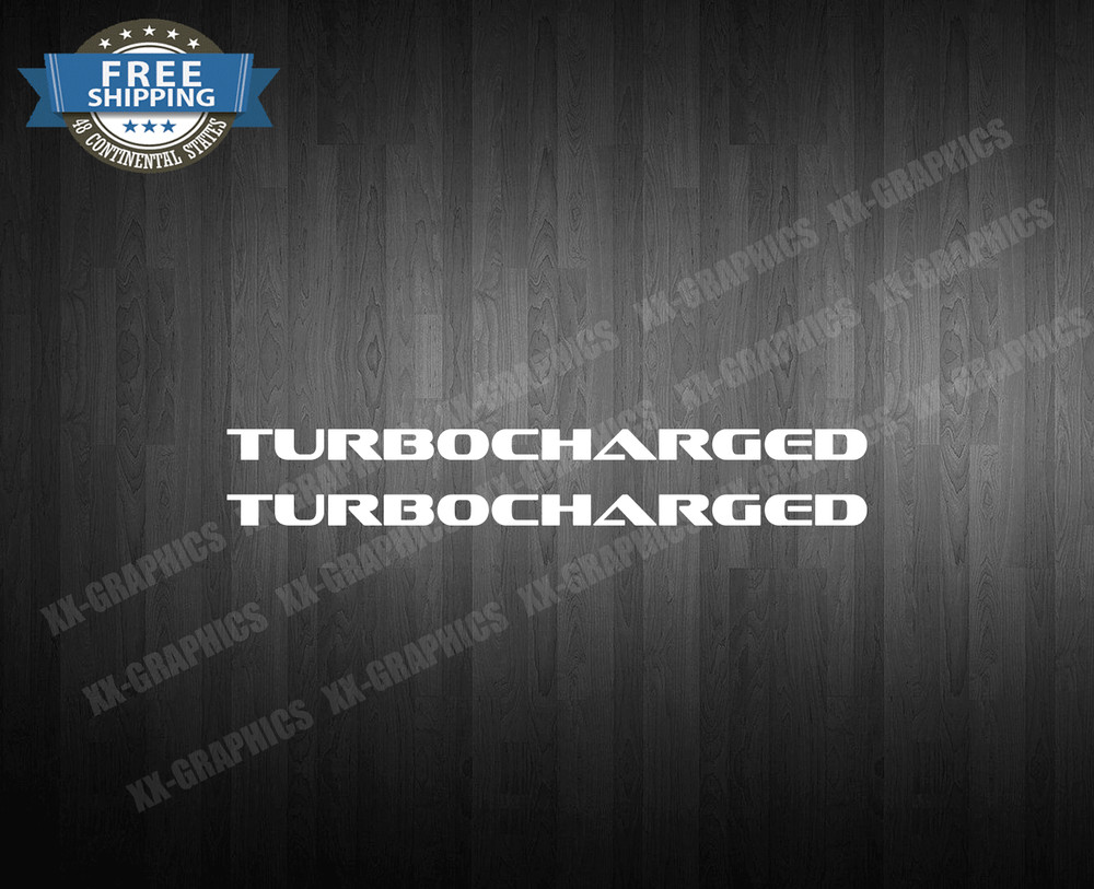 Turbocharged Decal Sticker Graphic STYLE #2 (Choose size & Color)