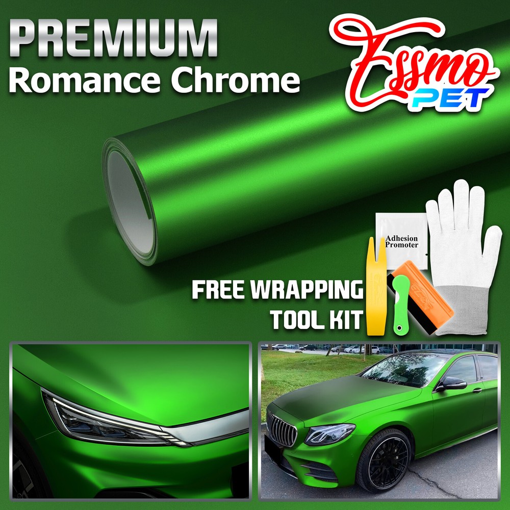 ESSMO PET Romance Chrome Beast Green Auto Car Vehicle Vinyl Wrap Decal Sticker