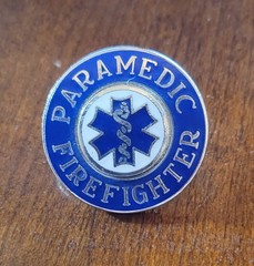 Paramedic Firefighter Collar Brass 11/16 Medium Silver highlights