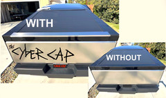 THE CYBERCAP 16ga Stainless Steel Tailgate Top Cap Tesla CYBERTRUCK Made in USA