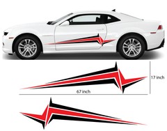 Car Vinyl Side Glossy Stickers Body Decals Racing Stripe Camaro Universal REXXX