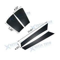 Carbon Fiber Texture Upper Lower Sider Air Flow Fender Decal For WRX STI 2015-up