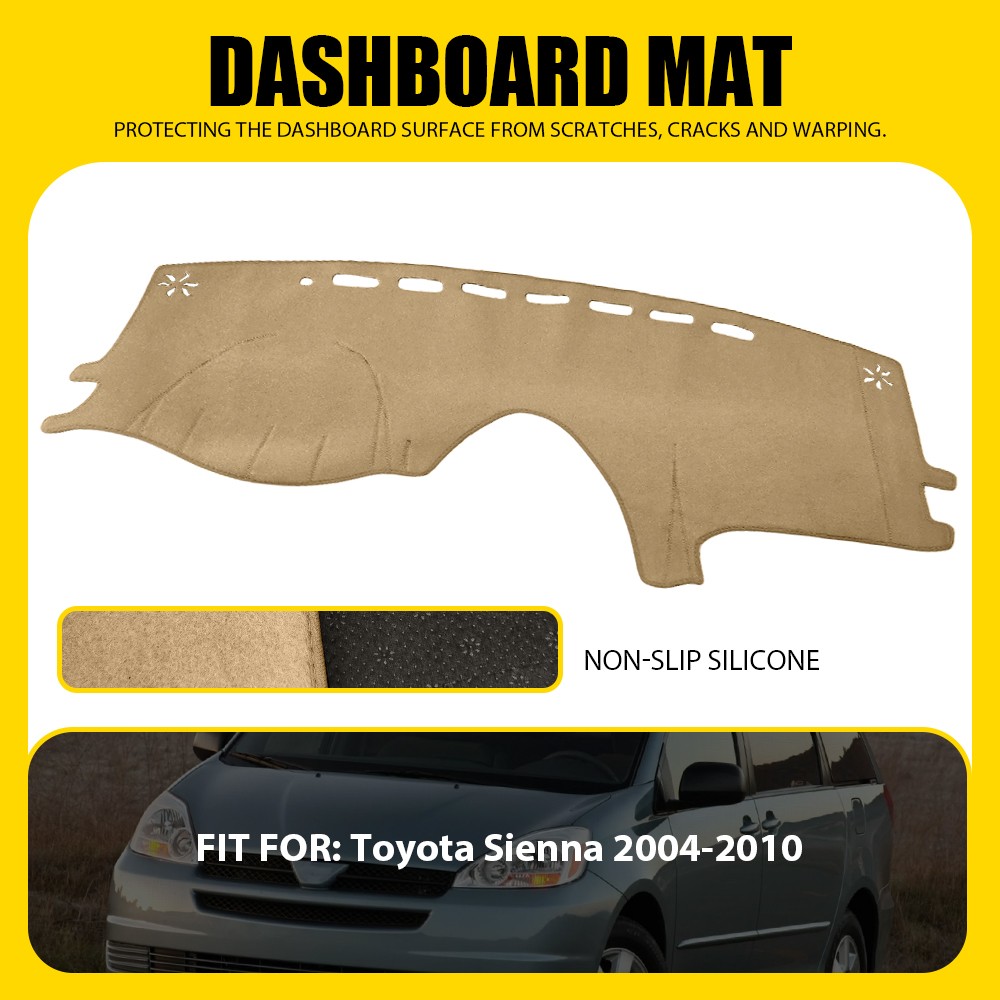 fits 2004-2010 TOYOTA SIENNA DASH COVER MAT DASHBOARD PAD MADE Black Gray beige