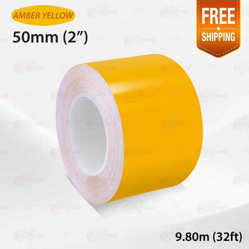 DARK YELLOW 2″ 50mm PIN STRIPE Car Model Streamline TAPE Decal Vinyl Sticker