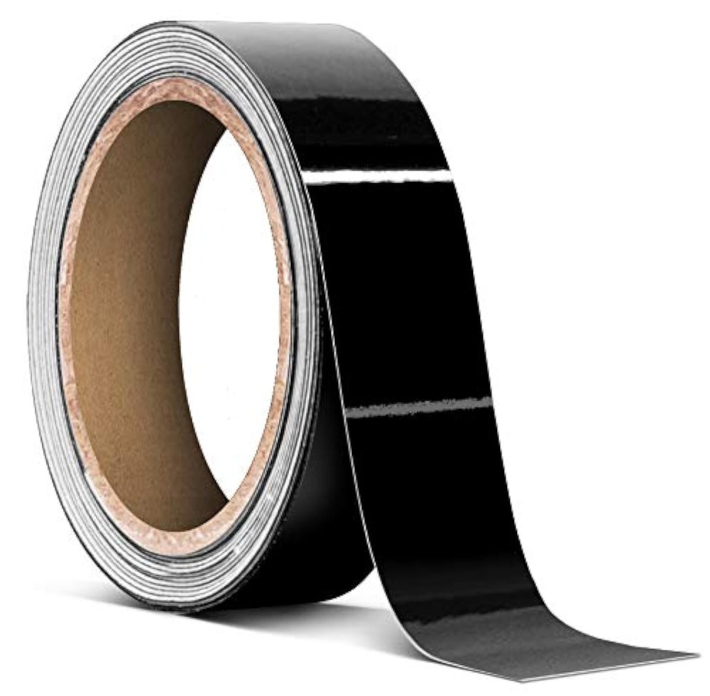 Gloss Black Vinyl Tape Air Release Adhesive Roll 1 Inch x 20ft Car Trim