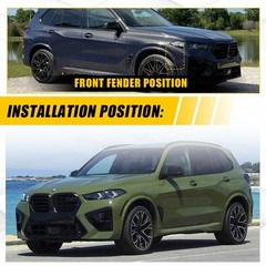 2PCS Precut Side Marker Light Blackouts Vinyl Overlay For 2024 2025 2026 BMW X5