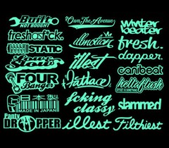 JDM Mega Sticker Pack Low Vinyl Decals, 20 Stickers,You Choose Color