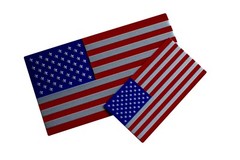 3D Metal American Flag Decal Sticker Emblem (Combo Pack)
