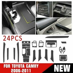 For Toyota Camry 06-11 Carbon fiber Black Car Interior Decor Kits Trim Sticker++
