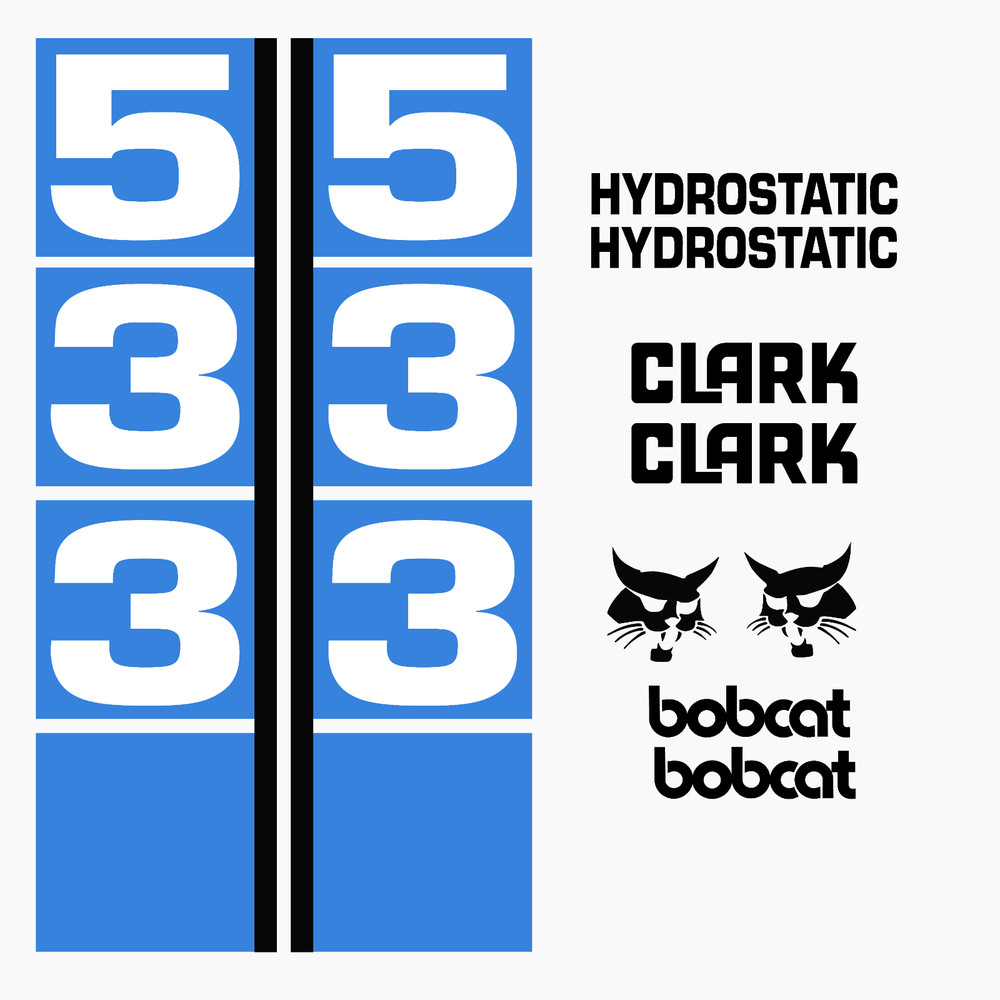 Fits Bobcat 533 Decals Stickers kit Repro Aftermarket Decal kit Premium Vinyl