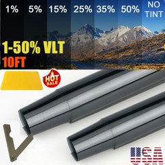 Uncut Roll Window Tint Film 1%- 50%VLT 20″ x 10’ft Feet Car Home Office Glass US
