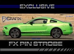 2013 – 2014 Ford Mustang Pin Strobe Side Rocker Stripe Top Quality Stripes