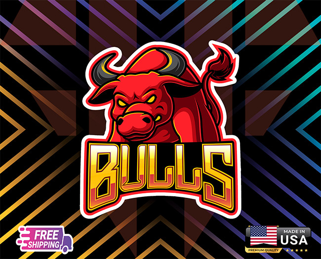BULLS TORO MAD STICKER . CAR, WINDOWN, LAPTOP,ETC LAMINATED 6YEARS+ FREE STICKER