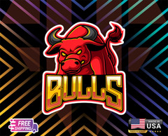 BULLS TORO MAD STICKER . CAR, WINDOWN, LAPTOP,ETC LAMINATED 6YEARS+ FREE STICKER