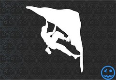 Rock Climbing ABSEILING 130mmH Gear Sticker Extreme Decal Car Van Black Diamond
