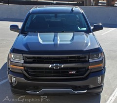 For Chevy Silverado Graphics Rally Beast Stripes Hood Vinyl Decals 2016-2018