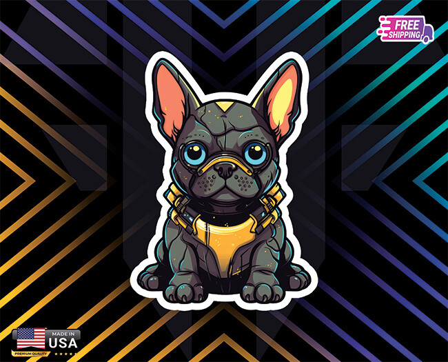 FRENCH BULLDOG FRENCHIE DOG PUPPY STICKER, DECAL, 5YR VINYL, FREE GIFT CAR