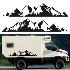 2pcs Mountain Range Scene Vinyl Decal Sticker Fit for Car Truck Side Door DIY