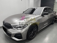 ESSMO PET Super Gloss Metallic Platinum Silver Car Vinyl Wrap Decal Like Paint