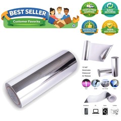 Durable Chrome Mirror Car Vinyl Wrap 12″x60″ – Easy Application with Air Release