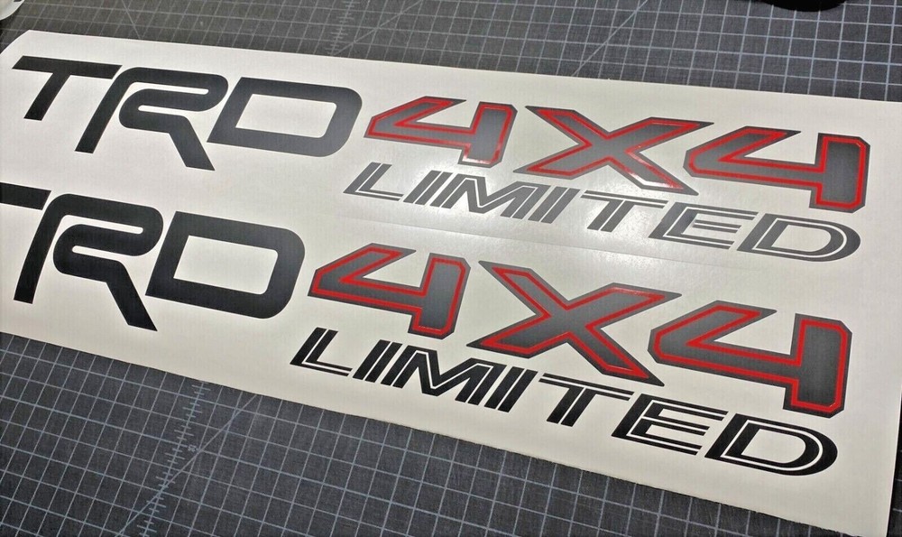 TRD 4X4 Limited Decal Sticker Toyota Tacoma Tundra Truck Off Road Sport Decals