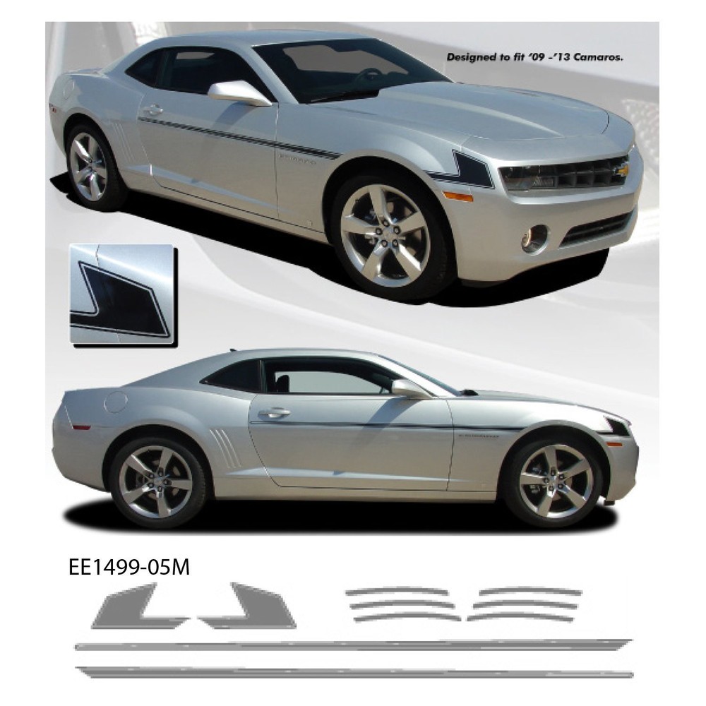 “Shift” Chevrolet Camaro 2009 to 2013 Vinyl Graphic Kit – Metallic Silver