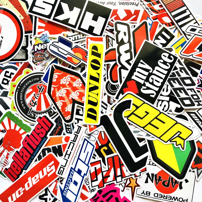 100Pcs Mixed Stickers Decals Motocross Motorcycle Car ATV Racing Bike Helmet Lot