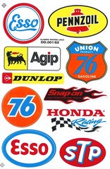 Sponsor Motocross Racing Tuning Motorbike Decal Sticker Sheet C214 Multicolor