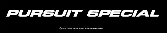 X1 “Pursuit Special” Plain Police Car Package Viny Decal P71, 9C1