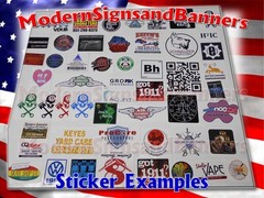 400 4×4 Custom Printed Full Color Outdoor Vinyl Bumper Sticker Logo Decal Label