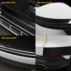 10FT Carbon Fiber Adhesive Tape Car Door Sill Protector Strip Anti Scratch Scuff